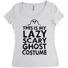 this is my lazy ghost costume 2 Women's Triblend Scoop T-shirt
