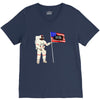 Astronaut Celebrating Independence  Day at 1776 V-Neck Tee