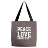 peace. love. sandy feet. Tote Bags