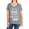 made in 1945 70 years of being awesome Ladies Curvy T-Shirt
