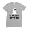 i'm just here for the boos Ladies Fitted T-Shirt