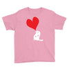 bird love heart animal graph note music party pop art gift Youth Tee
