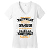 Super Cool Grandson Of A Freaking Awesome Grandma Women's V-Neck T-Shirt