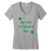 my first st patricks day Women's V-Neck T-Shirt