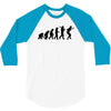 evolution of table tennis or ping pong mens black t shirt top 3/4 Sleeve Shirt