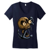 skull anchor Women's V-Neck T-Shirt