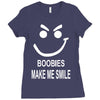 boobies make me smile Ladies Fitted T-Shirt