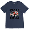 plays with trucks family matching V-Neck Tee