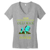 never underestimate an old man with a Women's V-Neck T-Shirt