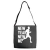 new year, new me running fitness Adjustable Strap Totes