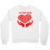 autism mom my heart Crewneck Sweatshirt