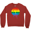 rainbow colored stripes dot running splashes Crewneck Sweatshirt
