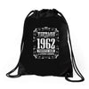 vintage made in 1962 perfectly aged a living legend Drawstring Bags