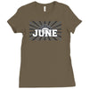 legends are born in june Ladies Fitted T-Shirt