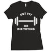 clever gym pun Ladies Fitted T-Shirt