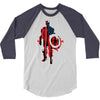 captain america flag abstract 3/4 Sleeve Shirt