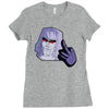 mega flipped off Ladies Fitted T-Shirt