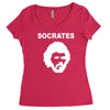 socrates brazil 70s football world cup legend retro Women's Triblend Scoop T-shirt