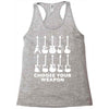 choose your weapon funny Racerback Tank