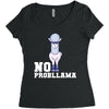 no probllama Women's Triblend Scoop T-shirt
