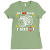 don't mess with me i shoot Ladies Fitted T-Shirt