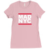 mad nyc new york city run fashion slogan party Ladies Fitted T-Shirt