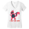 i only kiss boys Women's V-Neck T-Shirt
