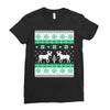 reindeer christmas ugly sweater Ladies Fitted T-Shirt