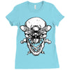 butter skull black Ladies Fitted T-Shirt