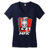 melmac fried kitten Women's V-Neck T-Shirt