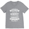 Super Cool Grammy Of A Freaking Awesome Granddaughter V-Neck Tee