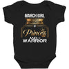 march  girl is a perfect combination of princess and warrior Baby Bodysuit