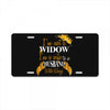 i'm not a widow i'm a wife to a husband with wings License Plate