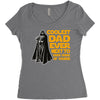 Coolest Dad Ever Next to Darth Vader of Course Women's Triblend Scoop T-shirt