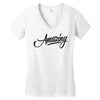 amazing 3 Women's V-Neck T-Shirt
