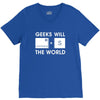 geeks will save the world mac version (2) V-Neck Tee