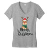merry cristmas reindeer Women's V-Neck T-Shirt
