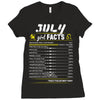 July Girl Facts Leo Ladies Fitted T-Shirt