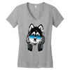 huskie music Women's V-Neck T-Shirt