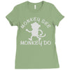 monkey teenage Ladies Fitted T-Shirt
