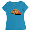 sixties vw beetle, ideal gift or birthday present Women's Triblend Scoop T-shirt