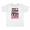 don't flirt with me i love may girl she is a crazy scorpio she will mu Toddler T-shirt