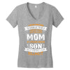 Super Cool Mom Of A Freaking Awesome Son Women's V-Neck T-Shirt