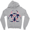 floral hazard Zipper Hoodie