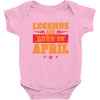 Legends Are Born In April Baby Onesie
