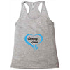 coming soon baby boy maternity design Racerback Tank