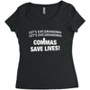 commas save lives t shirt Women's Triblend Scoop T-shirt