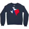 Eroded Texas Map With Flag Crewneck Sweatshirt