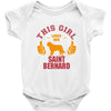 This Girl Loves Saint Bernard Baby Onesie