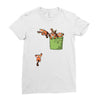 pocket red pandas Ladies Fitted T-Shirt